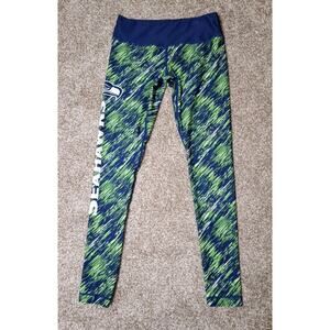 Seattle Seahawks NFL Team Apparel Fitted Leggings Blue Green Women Small